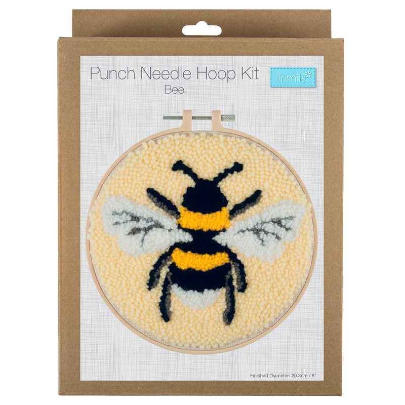 Trimits Punch Needle Hoop Kit, 20.3cm (8in), Bee