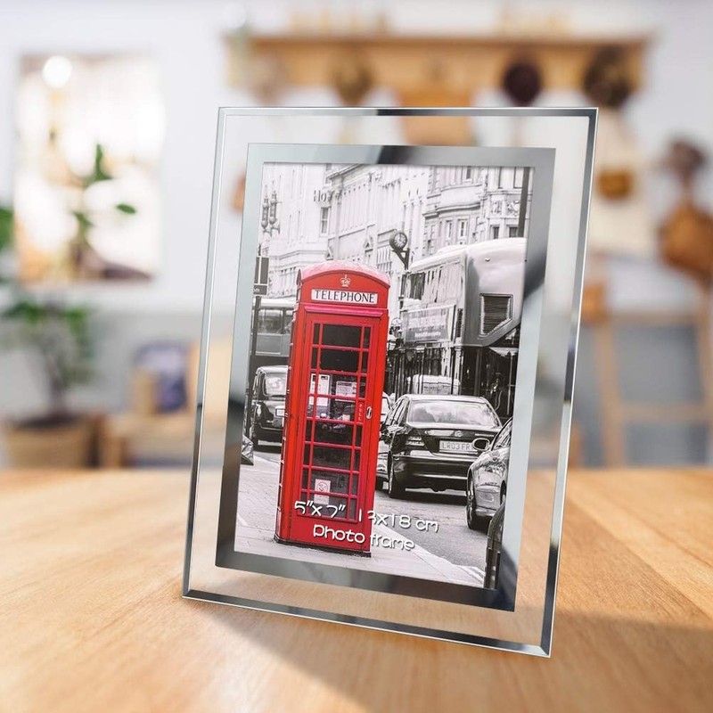 Schliersee 5x7 Glass Picture Frames Set of 12, Multi Mirror