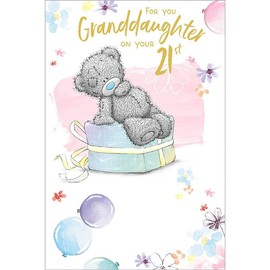 Me to You Tatty Teddy Bear for You Granddaughter on Your 21st Birthday Greetings Card