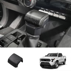 BORUIEN for Toyota Tacoma 2024 2025 and 4Runner 2025 Interior Accessories Center Console ABS Gear Shift Decor Cover Dashboard Trim (Black Wood Grain, Gear Shift Decor)