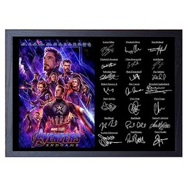 Stunning Quality Avengers Endgame Cast Signed Print (A4 Framed 34cm x 24cm)
