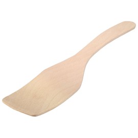 Spatula, 30 cm, antibacterial, heat-resistant and plastic-free, no scratches in pans, no plastic in food, 100% natural product, beech wood, curved