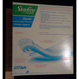 Stayfree 1985 Stayfree Maxi Pads Feminine Napkins Sealed Box Of 12 - Great Condition RARE