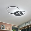 O'NEELDY Modern Dimmable LED Flush Mount Ceiling Light Remote Control