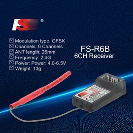 GoolRC Flysky FS-R6B 2.4Ghz 6CH Receiver for Flysky TH9X FS-CT6B FS-T6 Transmitter