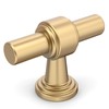 Amerdeco 10 Pack Champagne Bronze Cabinet Knobs 1.46 Inch(37mm) Single