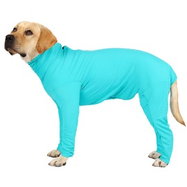 HDKUW Dog Recovery Suit, Dog Shedding Suit Onesie, After Surgery Dog Shirt, E Collar Alternative Anxiety Calming Shirt for Dog Blue 3XL