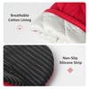 Puppet Mini Oven Mitts Red Cotton Silicone Non-Slip Short Sleeve