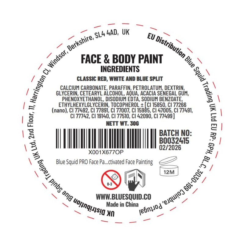 Blue Squid Pro Make-Up Face Paint and Body Paint -