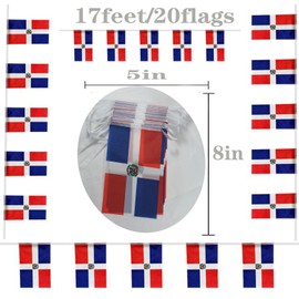 FFILL Dominican Republic Banner Flag, Dominican Republic Mini Flag Small Banner, for Party, Shops and Bars Decorations, (Dominican Republic)