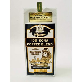 Mulvadi 10% Kona Coffee Blend from Hawaii (Vanilla Macadamia Nut)