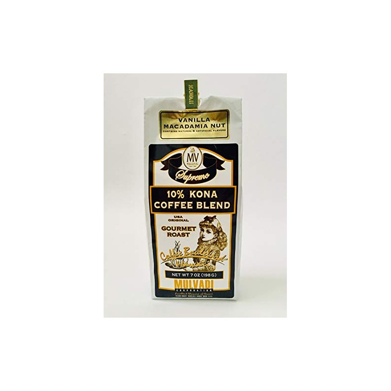 Mulvadi 10% Kona Coffee Blend from Hawaii (Vanilla Macadamia Nut)