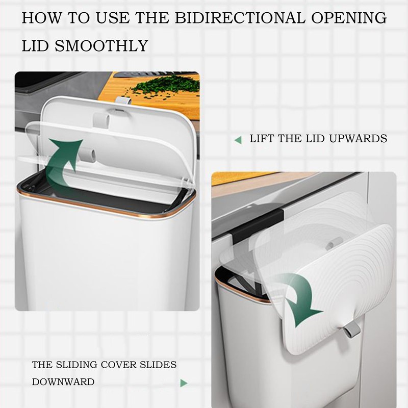 Wall Trash Can | Over The Door Trash Can with