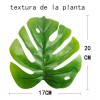 WX 75cm Monstera18hojas Planta Artificial Decoracion Con Maceta