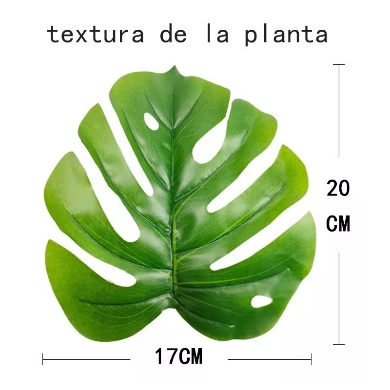 WX 75cm Monstera18hojas Planta Artificial Decoracion Con Maceta