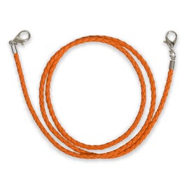 Allsense Fashion Leather Mask Lanyard Ear Pressure Relief Safety Holder Hanger with Hook for Adult, Orange, 3 Count (Pack of 1)