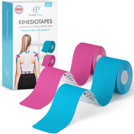 Health Press Kinesiology Tape - 2 Kinesiology Tape Rolls Blue + Pink (5 cm x 5 m) Professional Physio Tape and Sports Tape - Skin-Friendly Tapes - Dermatest: Very good.