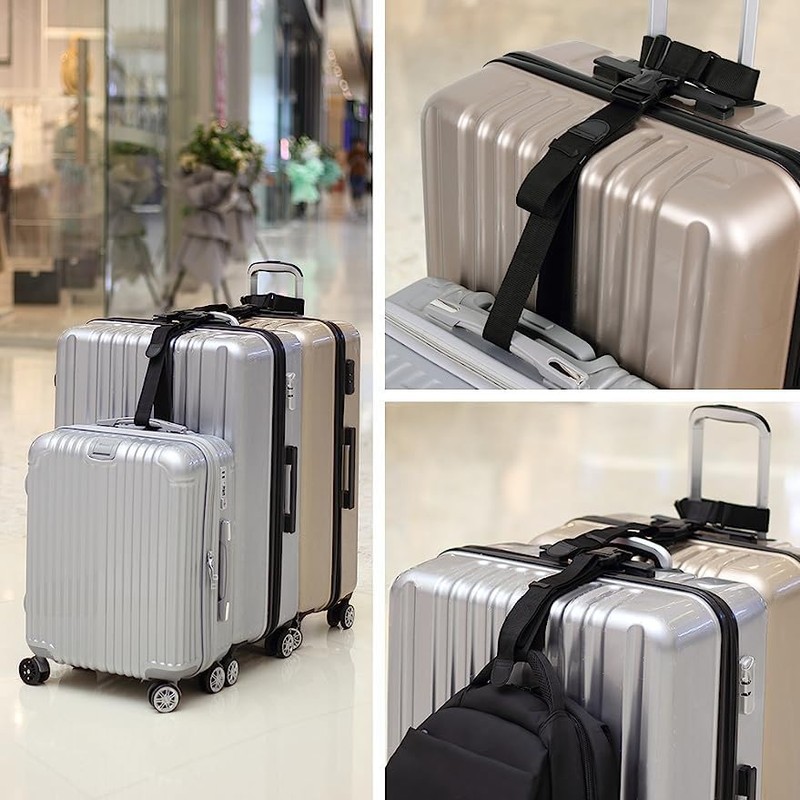 2 Pack Add a Bag Luggage Strap,Ling-Luo Adjustable Suitcase Belt