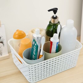 Vcansay 6 Packs of Storage Baskets White