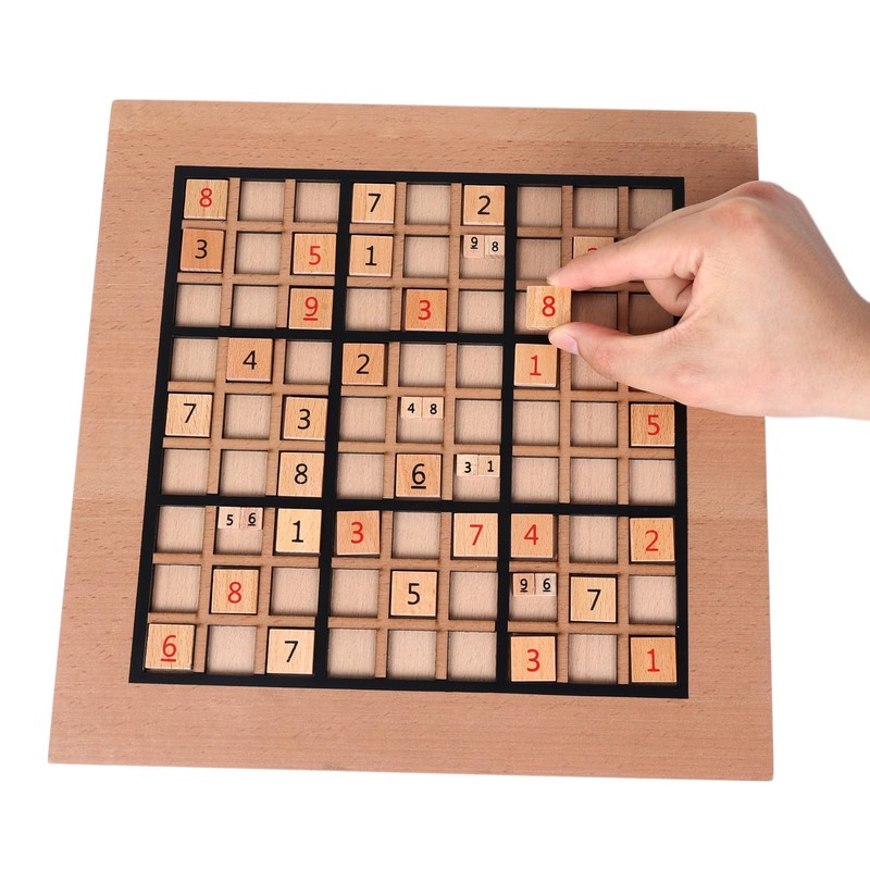 GOTHINK Wooden Sudoku Puzzle Set, Challenge Your Mind with 11.6