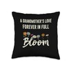 A Grandmother's Love Forever In Full Bloom Funny Cute Throw