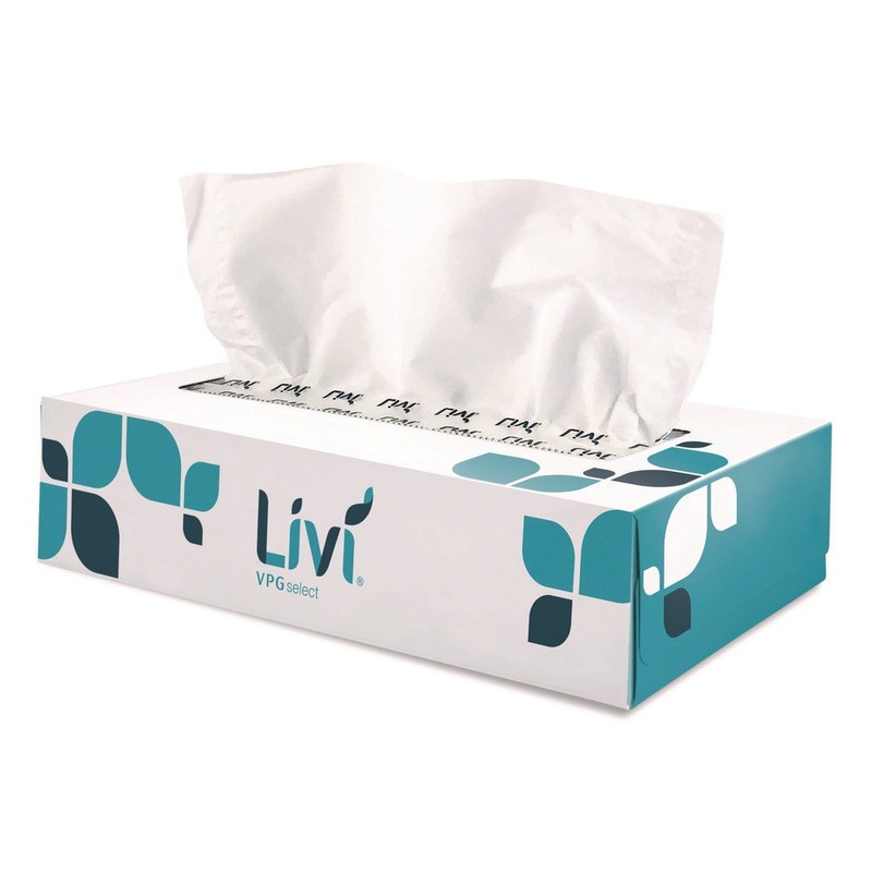 Livi VPG Select 11513 2-Ply Flat Box Facial Tissue -