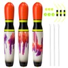 QualyQualy Fishing Floats, Weighted Catfish Pole Floats, High Visibility Wood
