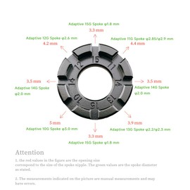 TSTRAUM Spoke Wrench Bicycle,Tightening Tool Fits 10G to 15G Spokes,Multi-Size Bicycle Spokes Tools