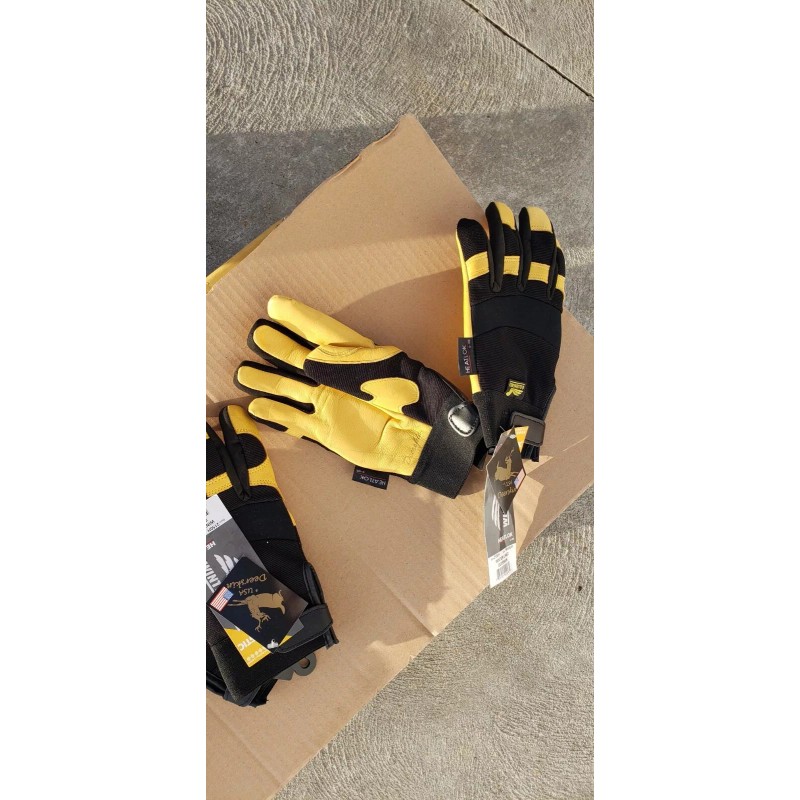 MAJESTIC WINTER HAWK WINTER LINED DEERSKIN GLOVES 2150H w/HEATLOK Size