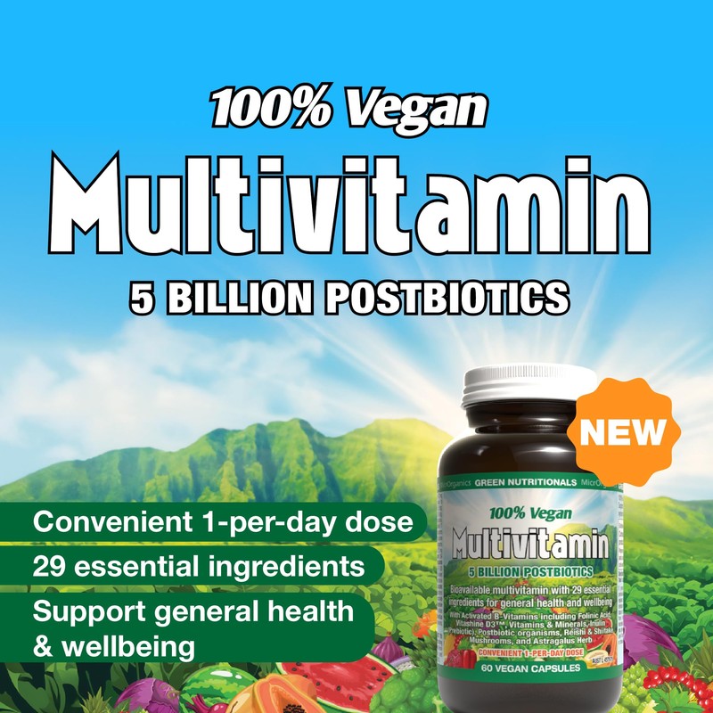 Green Nutritionals 100% Vegan Multivitamin 60 Capsules
