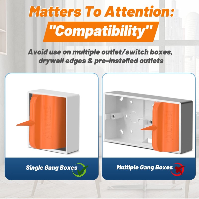 Bechandy 6 Pack Drywall Outlet Marker - No Measuring Needed