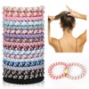 18 Pcs Elastics Hair Band Ponytail Holders, Pink & Blue