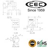 CEC Industries EF32 12V Heady Duty 2-Pin Electronic Flasher Relay