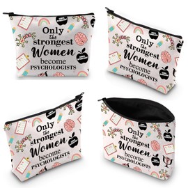 Psychologist Gift Chool Psychologist Makeup Bag Psychotherapist Gift Only The Strongest Women Become Psychologists Cosmetic Bag (Cotton, Only The Strongest 3uk)