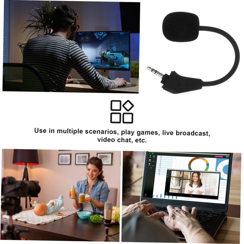 VICASKY 3pcs Wired Headset Microphone Noise Cancellation for Lectures Live