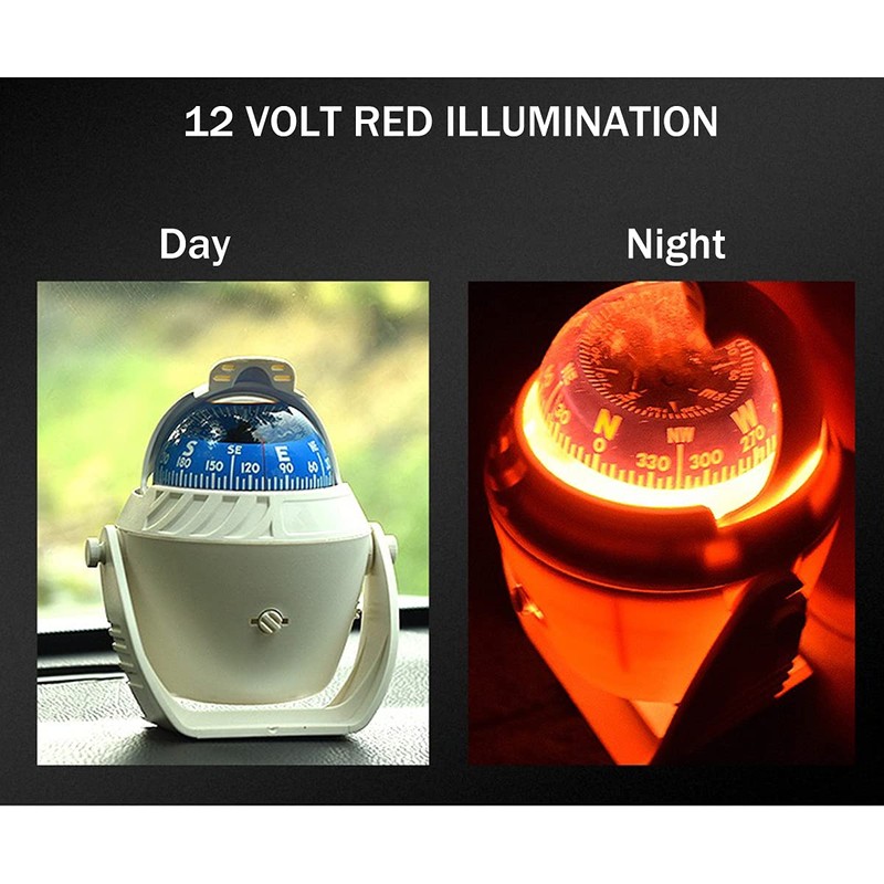 Baceyong Sea Marine Car Navigation Compass Ball Swivel Compass with