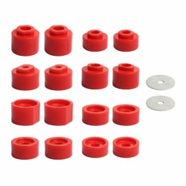 6-116 Body Mount Bushing Kit for 2001-2005 Ford Explorer Sport Trac | 2WD/4WD Polyurethane | Durable Chassis Suspension Upgrade(18-Piece Red)