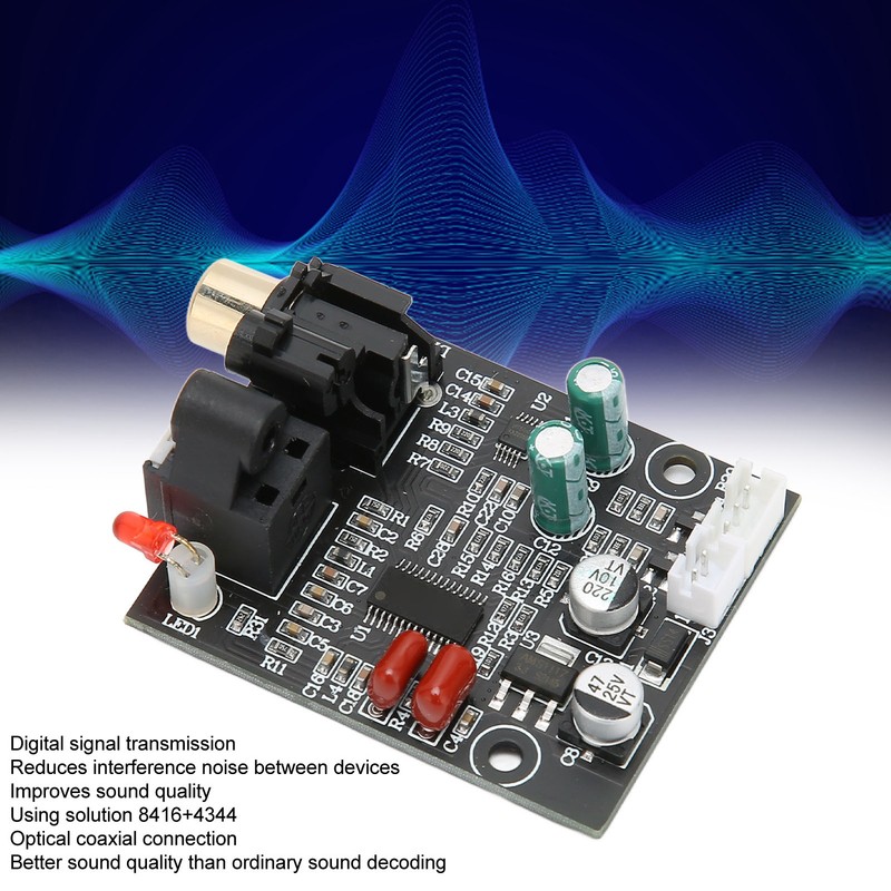 Digital Decoder Module DIY Modified 24 Bits 192K Optical Coaxial