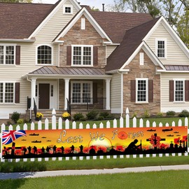 Lest We Forget Flag, 50x300CM Remembrance Day Flag Vivid Color Polyester Sunday Flag Veterans Memorial Day Hanging Banner for Remembrance Day Decorations Garden Wall Door Decor