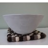Maharanis Fairtrade Felt Coaster Pot Coaster Pebble Natural Light 22