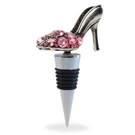 Cheers High Heel Shoe Metal Wine Stopper - Elegant Decor Bottle Stopper for Wine Bottles Party Decor