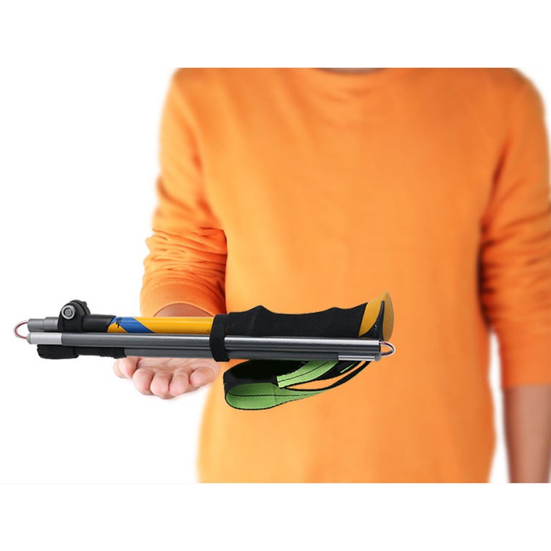 Hiking Stick Aluminum Alloy Portable Lightweight Telescopic Walking Stick for