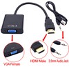 JZK 1080P HDMI to VGA Adapter, Gold Plated HDMI Male