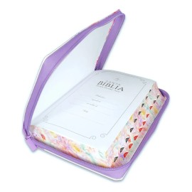Biblia Rvr60 Lila Con Índice Y Cierre Letra 19 Puntos