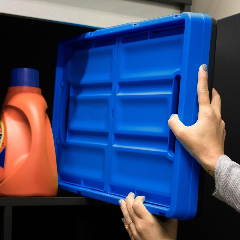 CleverMade Collapsible Storage Bins with Lids - Obsidian 3-Pack 32L