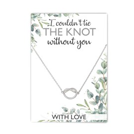 Bridesmaid Proposal Thank you Gift | Knot Necklace | Will you be my Bridesmaid? | Bridesmaid Gift Jewellery