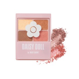 DAISY DOLL by MARY QUANT Eye Color Palette BR-02 Loved Warm Brown 0.2 oz (5.1 g), Sheer Color, Gradient, High Brightness Glitter Blend, Eye Shadow