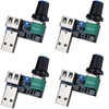 RUNCCI-YUN 4 Pack USB Fan Speed Controller, Mini Fan Speed