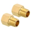 sourcing map 1/4 NPT Male x 1/4 NPT Female Brass