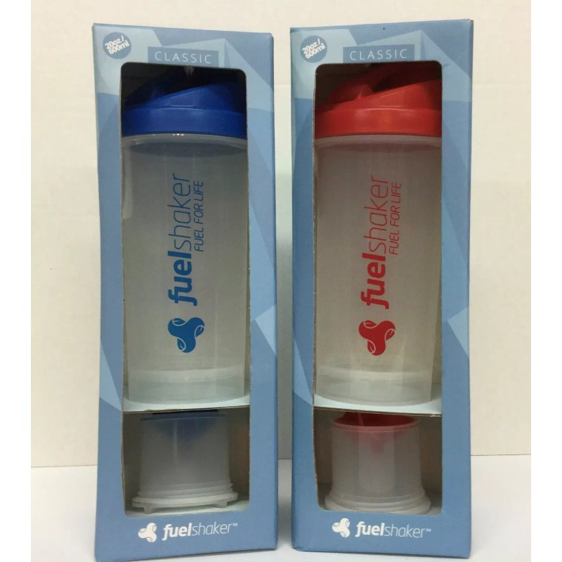FUELSHAKER Classic (Set of 2) Shaker Bottle 20 oz Gym